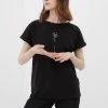 Finn Flare Damen T-Shirt Print - Black -Finn Flare Verkaufsladen d42f6cb7f31b4d888b323930988b85d5
