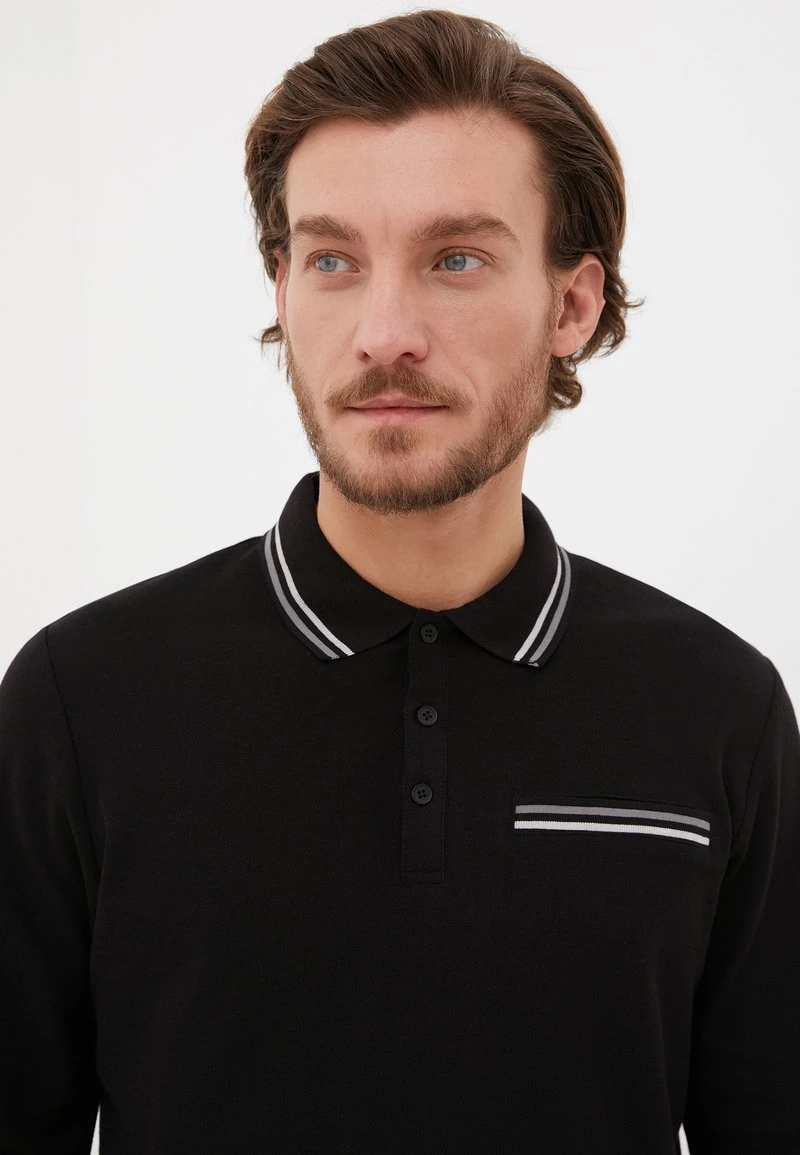 Finn Flare Herren Poloshirt - Black 5 Finn Flare Herren Poloshirt - Black – Bild 3