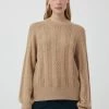 Finn Flare Strickpullover - Dark Beige | Damen