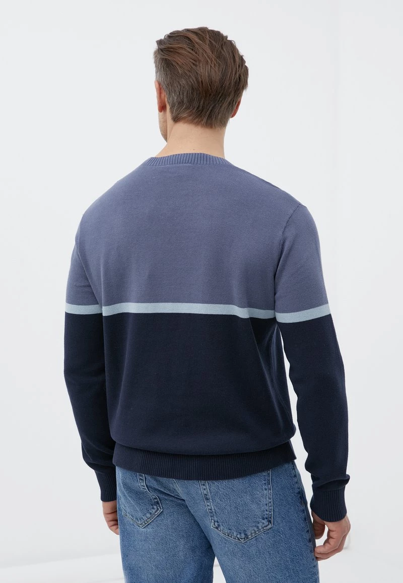 Finn Flare Herren Strickpullover - Dark Blue 5 Finn Flare Herren Strickpullover - Dark Blue – Bild 3