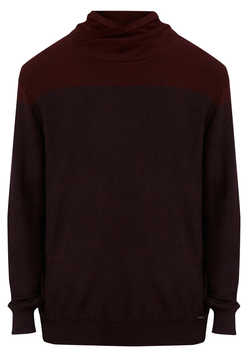 Finn Flare Herren Strickpullover - Dark Red 8 Finn Flare Herren Strickpullover - Dark Red – Bild 6