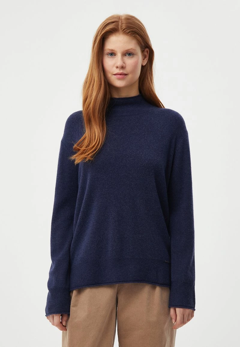 Finn Flare Damen LANGARM - Strickpullover - Blue 3 Finn Flare Damen LANGARM - Strickpullover - Blue