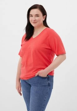 Finn Flare Damen T-Shirt Basic - Pink -Finn Flare Verkaufsladen daf7e60207e146c396edccc76a5e7185