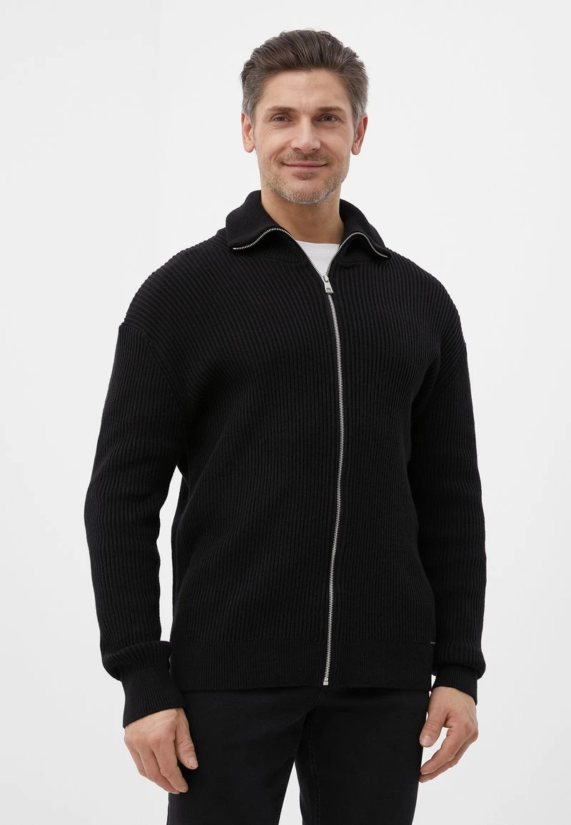 Finn Flare Herren Strickjacke - Black 3 Finn Flare Herren Strickjacke - Black