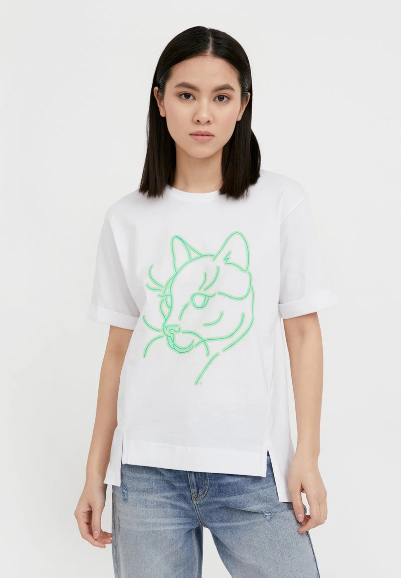 Finn Flare Damen T-Shirt Print - White 3 Finn Flare Damen T-Shirt Print - White