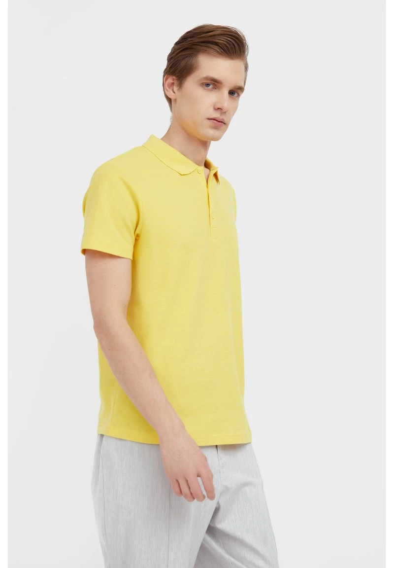 Finn Flare Herren Poloshirt - Yellow 6 Finn Flare Herren Poloshirt - Yellow – Bild 4