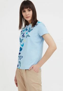 Finn Flare Damen T-Shirt Print - Light Blue 12 Finn Flare Damen T-Shirt Print - Light Blue -Finn Flare Verkaufsladen de71f5195fce4df295870eeca6c48339