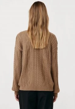 Finn Flare Damen Strickpullover - Dark Beige -Finn Flare Verkaufsladen dffdf99230e347a89773c1e066955234