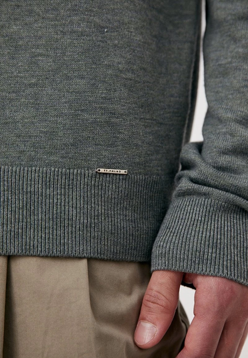 Finn Flare Herren Strickpullover - Dark Grey 6 Finn Flare Herren Strickpullover - Dark Grey – Bild 4