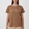 Damen FINN FLARE KURZARM - T-Shirt Print - Dark Beige