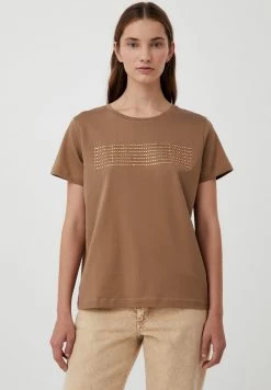 Damen FINN FLARE KURZARM - T-Shirt Print - Dark Beige