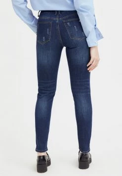 Finn Flare Damen Jeans Slim Fit - Dark Blue -Finn Flare Verkaufsladen e1f77994c5964d12a6b0999dccaf2a58
