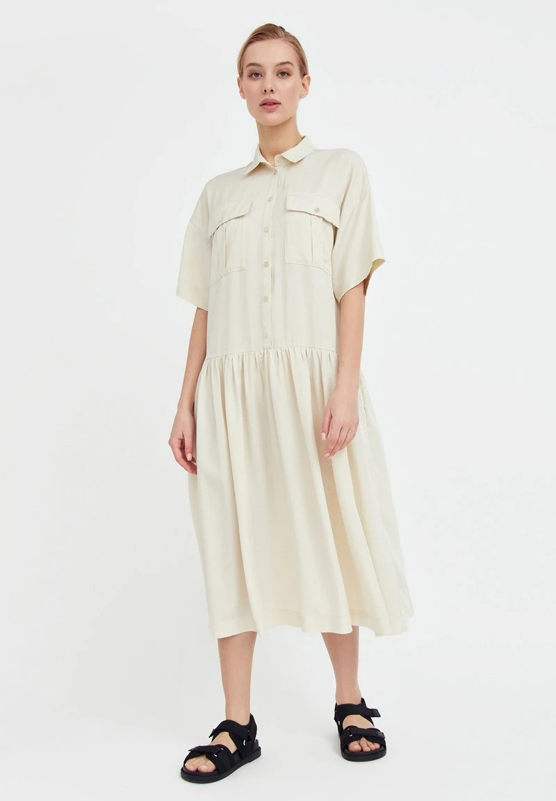 Finn Flare Blusenkleid - Beige | Damen 4 Finn Flare Blusenkleid - Beige | Damen – Bild 2