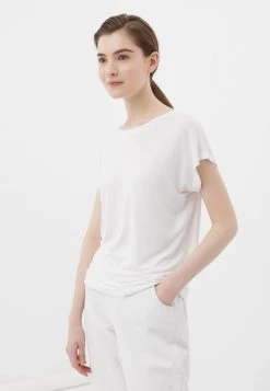 Finn Flare Damen T-Shirt Basic - White -Finn Flare Verkaufsladen e288cbe82ef04e08adf4e20379aec8cb