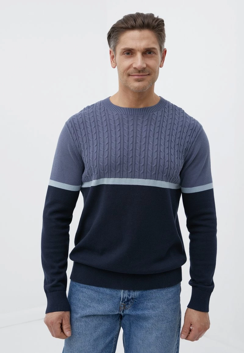 Finn Flare Herren Strickpullover - Dark Blue 3 Finn Flare Herren Strickpullover - Dark Blue