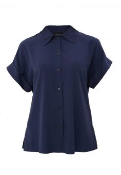 Finn Flare Damen Hemdbluse - Dark Blue -Finn Flare Verkaufsladen e2ecaa99079241ebaf4110562399105d