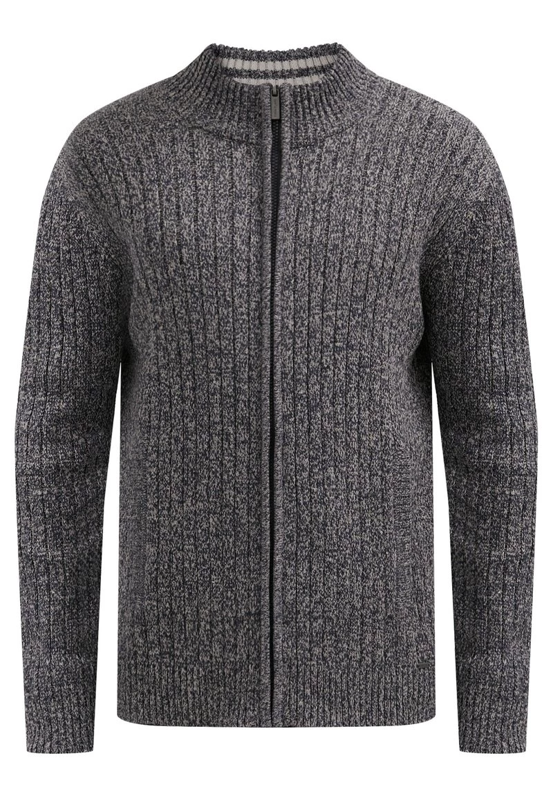 Finn Flare Herren Strickjacke - Dark Blue Melange 10 Finn Flare Herren Strickjacke - Dark Blue Melange – Bild 8
