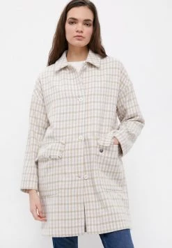 Finn Flare Damen Klassischer Mantel - Beige