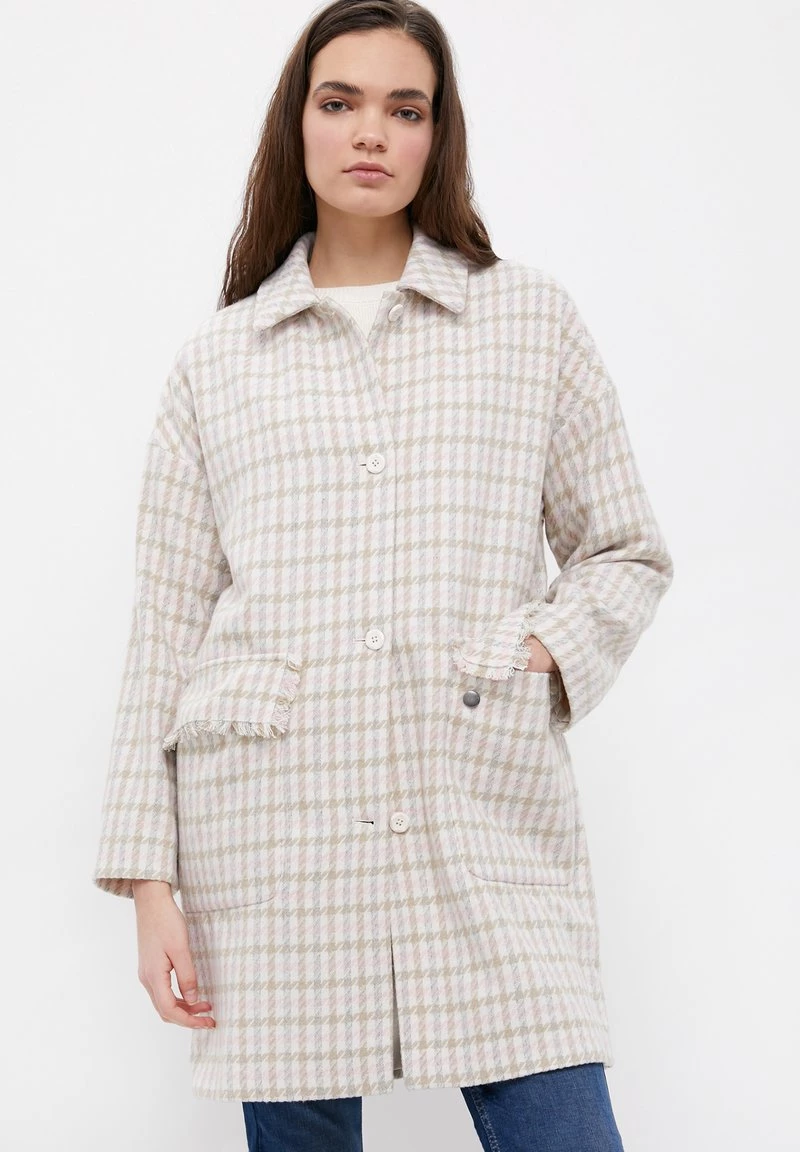 Finn Flare Damen Klassischer Mantel - Beige 3 Finn Flare Damen Klassischer Mantel - Beige