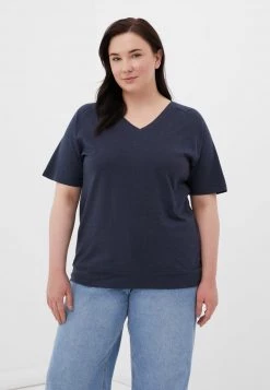 Finn Flare Damen T-Shirt Basic - Dark Blue