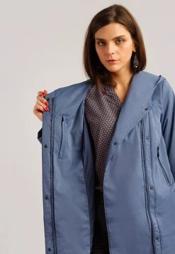 Finn Flare Damen MIT PRAKTISCHER KAPUZE - Klassischer Mantel - Blue 11 Finn Flare Damen MIT PRAKTISCHER KAPUZE - Klassischer Mantel - Blue -Finn Flare Verkaufsladen e6f5f6b16719411d833d7000962ea4b0