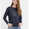 Finn Flare Damen Langarmshirt - Dark Blue -Finn Flare Verkaufsladen e911b94ace3440e4963f7fe681388510