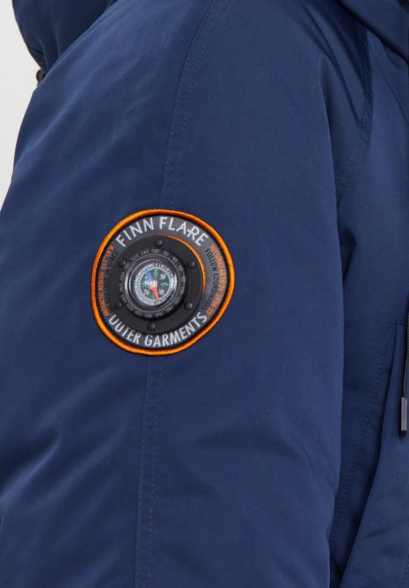 Finn Flare Herren Daunenmantel - Dark Blue 9 Finn Flare Herren Daunenmantel - Dark Blue – Bild 7