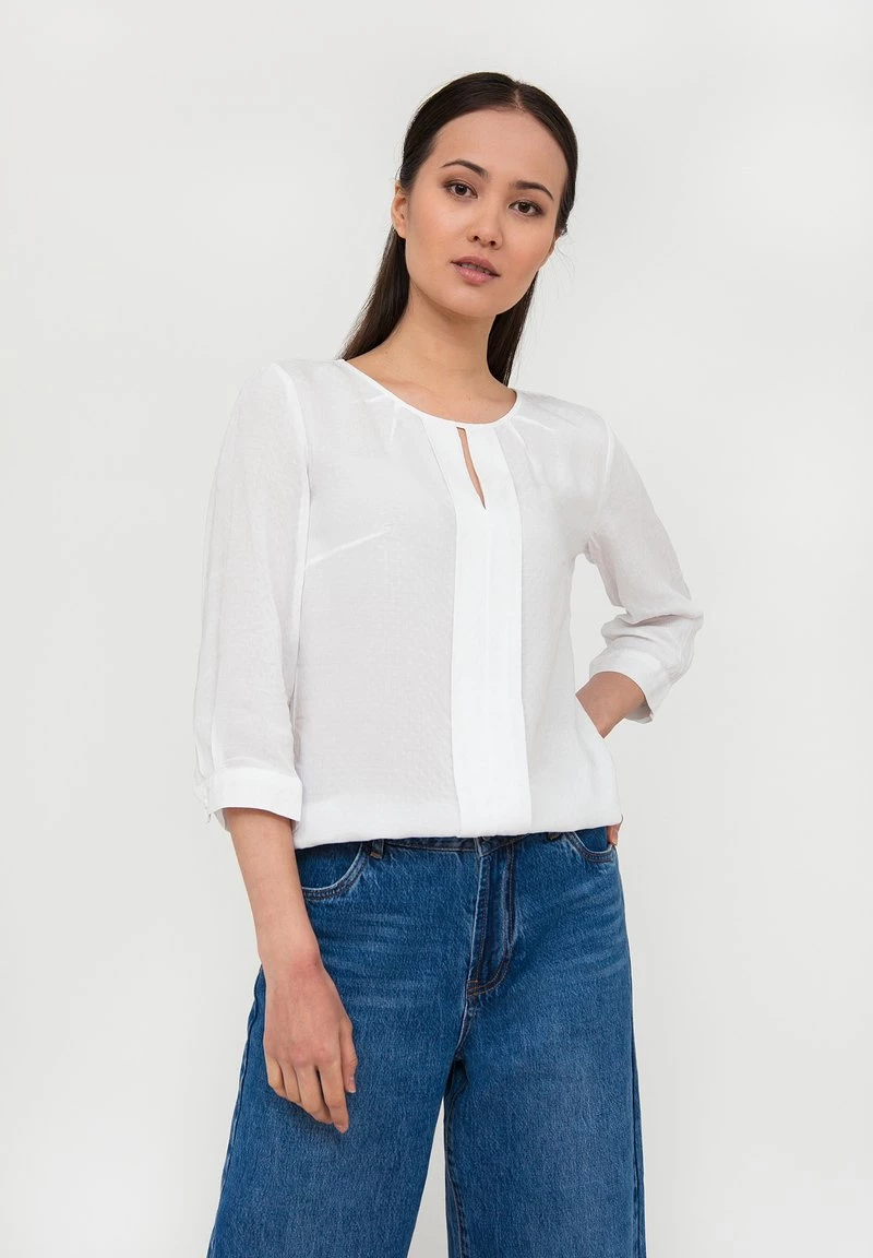 Finn Flare Damen MIT GERADEM SCHNITT - Bluse - White 3 Finn Flare Damen MIT GERADEM SCHNITT - Bluse - White