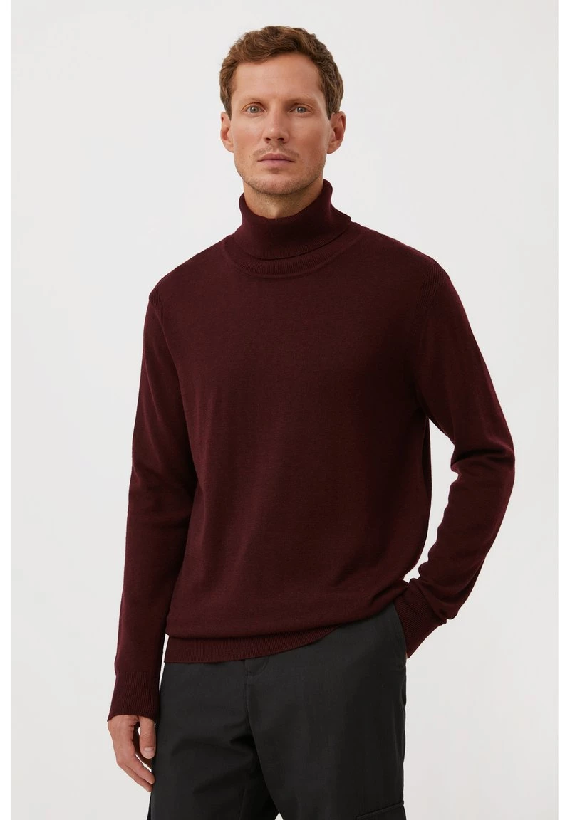 Finn Flare Herren Strickpullover - Dark Red 3 Finn Flare Herren Strickpullover - Dark Red