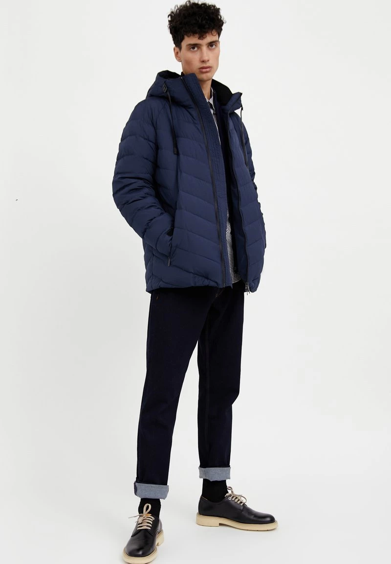Finn Flare Herren Daunenjacke - Dark Blue 4 Finn Flare Herren Daunenjacke - Dark Blue – Bild 2