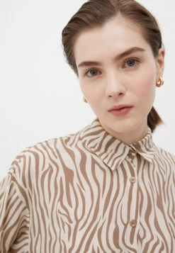 Finn Flare Damen Hemdbluse - Tan