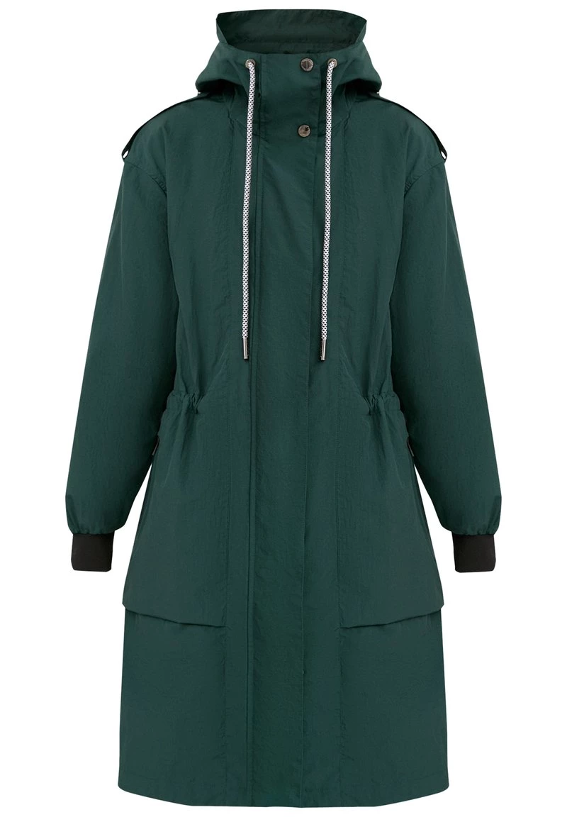 Finn Flare Damen Regenjacke / Wasserabweisende Jacke - Dark Green 9 Finn Flare Damen Regenjacke / Wasserabweisende Jacke - Dark Green – Bild 7