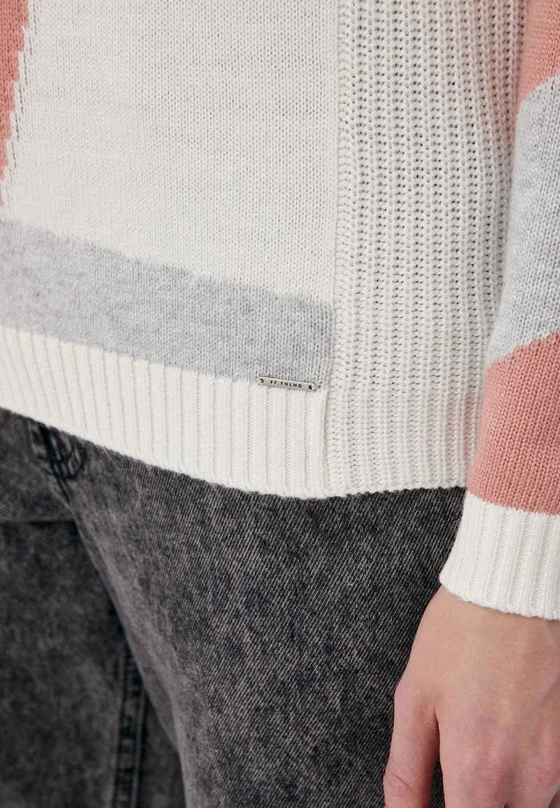 Finn Flare Damen Strickpullover - Light Grey Melange 6 Finn Flare Damen Strickpullover - Light Grey Melange – Bild 4