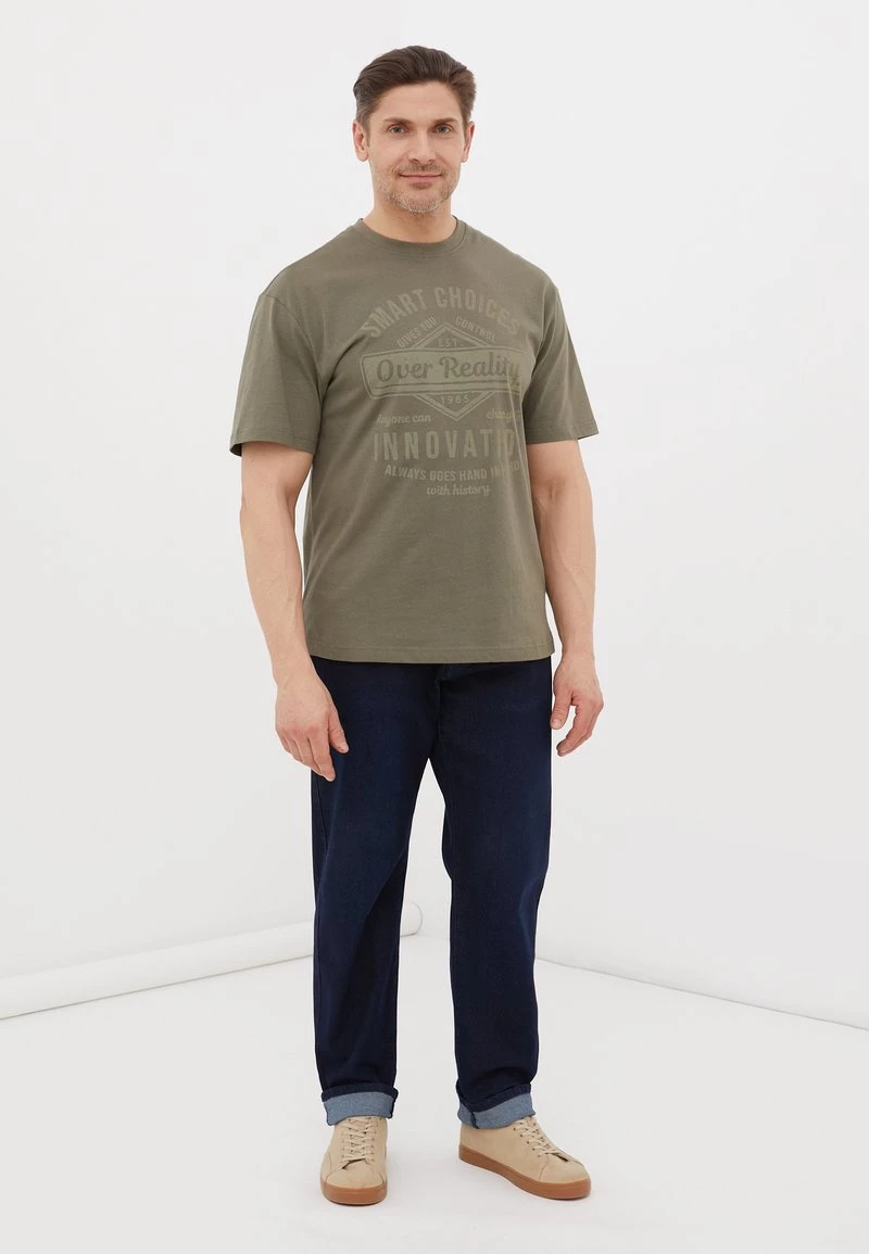 Finn Flare Herren T-Shirt Print - Dark Green 4 Finn Flare Herren T-Shirt Print - Dark Green – Bild 2