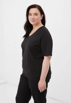 Finn Flare Damen T-Shirt Basic - Black -Finn Flare Verkaufsladen ee530c82b8074017bed94b24b1033261