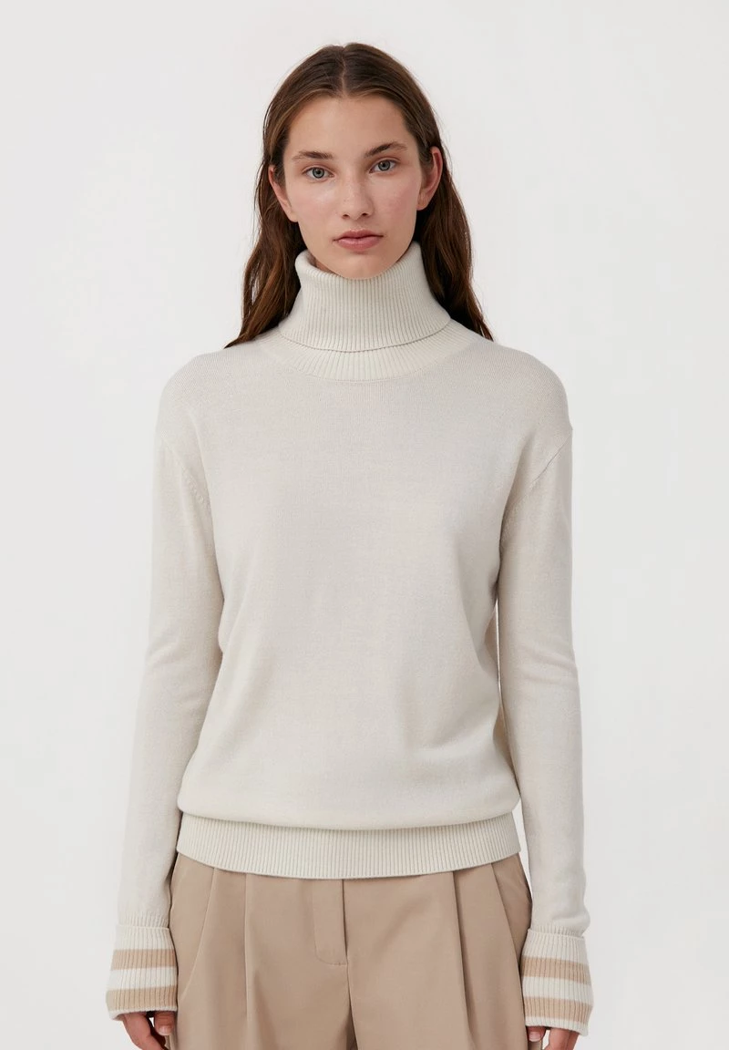 Finn Flare Damen ROLLKRAGEN - Strickpullover - Beige 3 Finn Flare Damen ROLLKRAGEN - Strickpullover - Beige