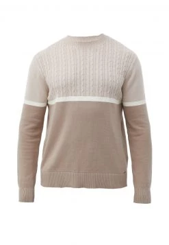 Finn Flare Herren Strickpullover - Dark Beige -Finn Flare Verkaufsladen ef37b7c1bdc8413c8a410f84f92df7af