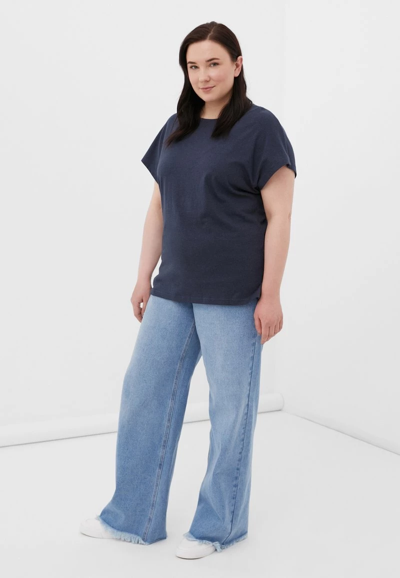 Finn Flare Damen T-Shirt Basic - Dark Blue 4 Finn Flare Damen T-Shirt Basic - Dark Blue – Bild 2