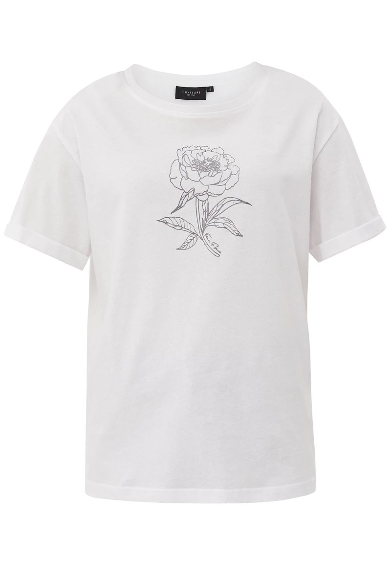 Finn Flare Damen T-Shirt Print - White 6 Finn Flare Damen T-Shirt Print - White – Bild 4