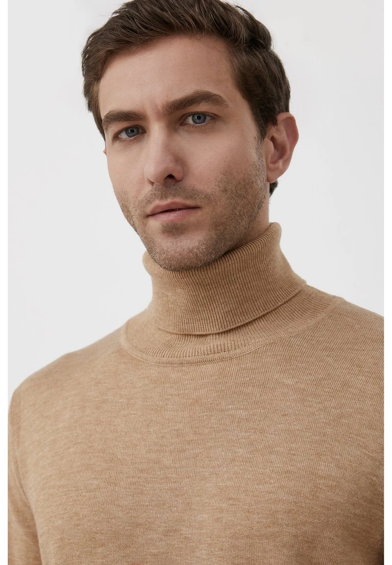 Finn Flare Herren Strickpullover - Beige 6 Finn Flare Herren Strickpullover - Beige – Bild 4