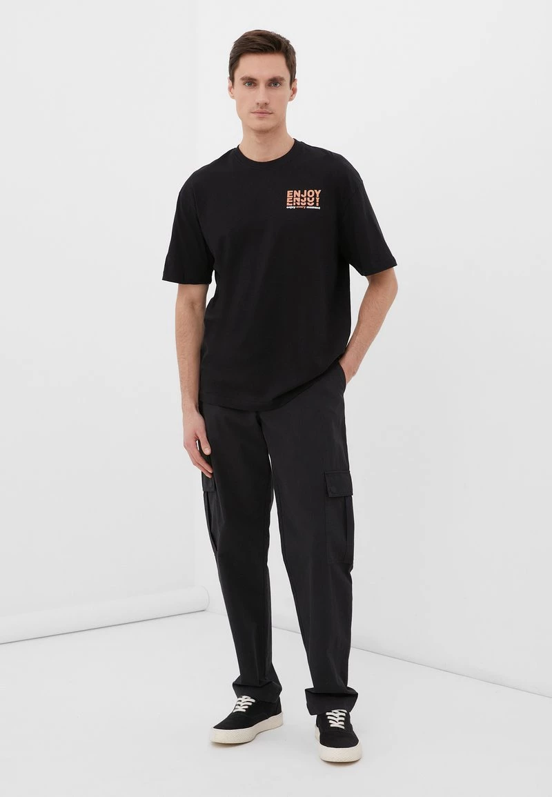 Finn Flare Herren T-Shirt Print - Black 4 Finn Flare Herren T-Shirt Print - Black – Bild 2