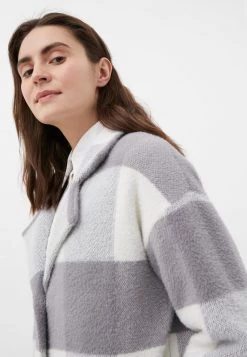 Finn Flare Damen Klassischer Mantel - Grey/white 13 Finn Flare Damen Klassischer Mantel - Grey/white -Finn Flare Verkaufsladen f4f576e39a8c470d8b3bf2d5589d54f5