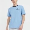 Finn Flare Herren T-Shirt Print - Light Blue