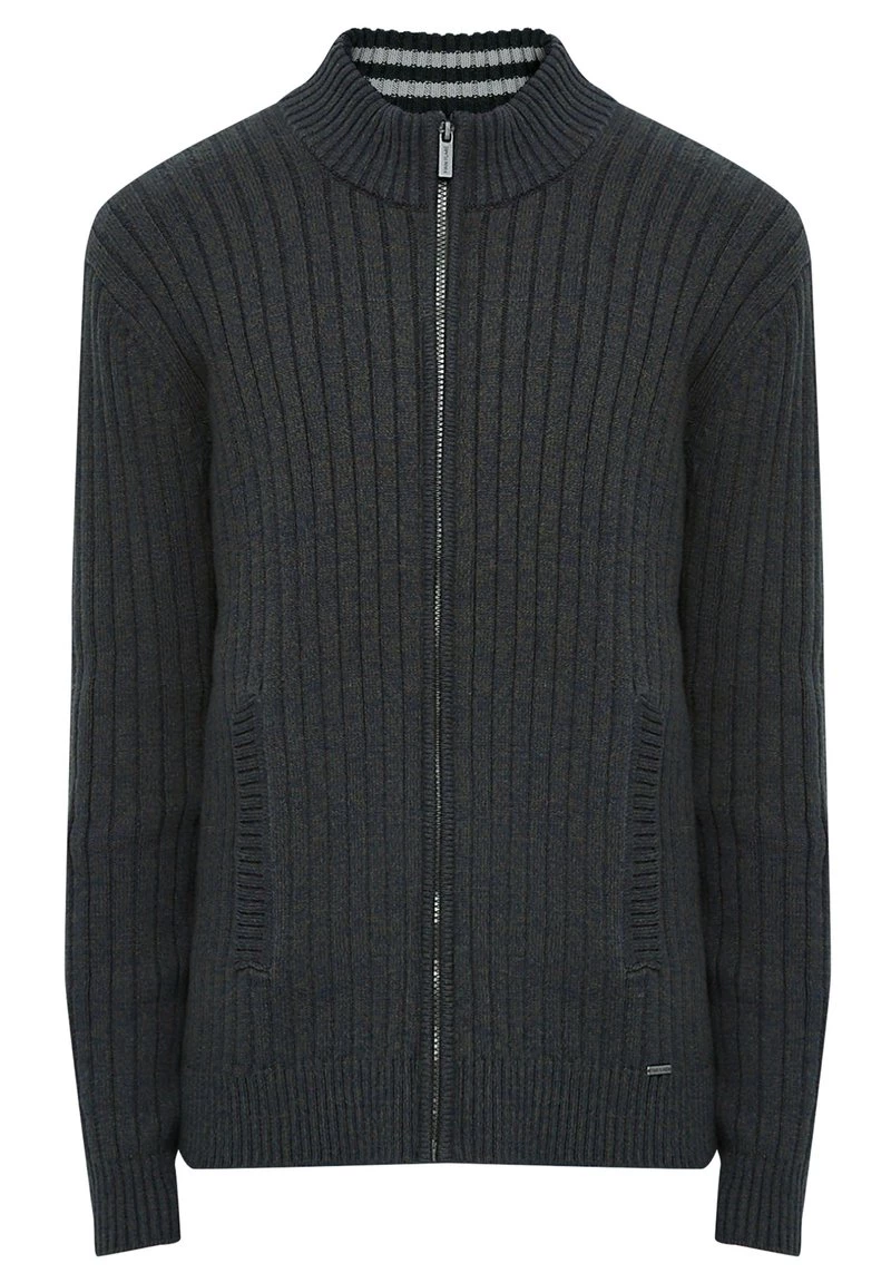 Finn Flare Herren Strickjacke - Dark Green 7 Finn Flare Herren Strickjacke - Dark Green – Bild 5