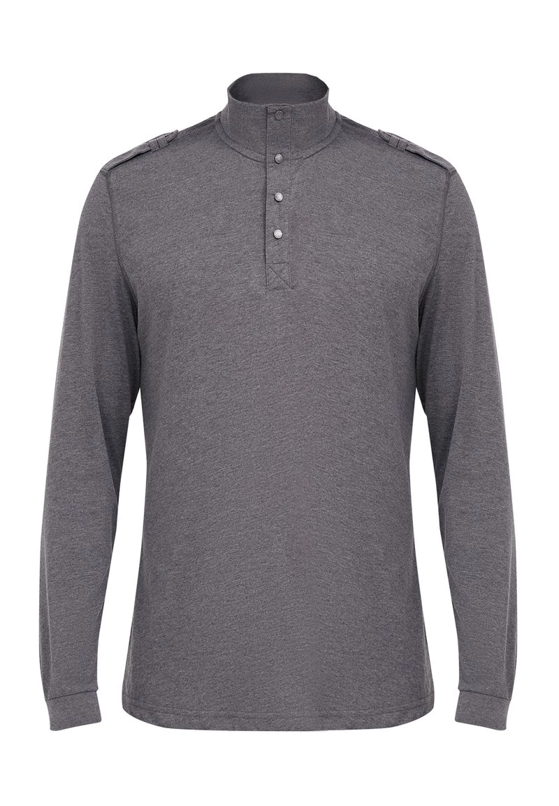 Finn Flare Herren Langarmshirt - Dark Grey Melange 9 Finn Flare Herren Langarmshirt - Dark Grey Melange – Bild 7