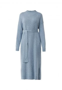 Finn Flare Damen Strickkleid - Light Blue -Finn Flare Verkaufsladen f9a31d7b03324a8699c23f0407725984