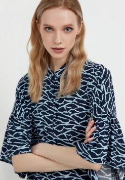 Finn Flare Damen Blusenkleid - Dark Blue -Finn Flare Verkaufsladen fa1d110727884760b5b5988e5135e391