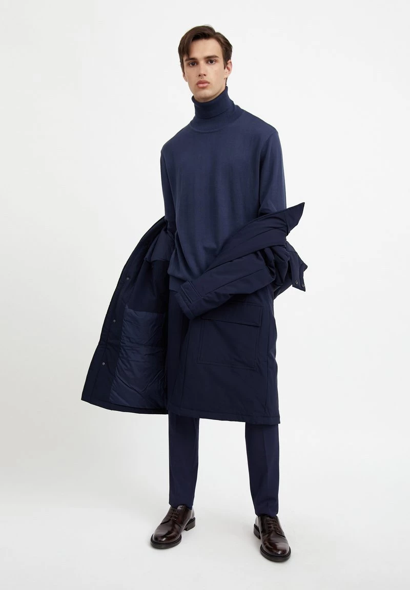 Finn Flare Herren Strickpullover - Dark Blue 4 Finn Flare Herren Strickpullover - Dark Blue – Bild 2