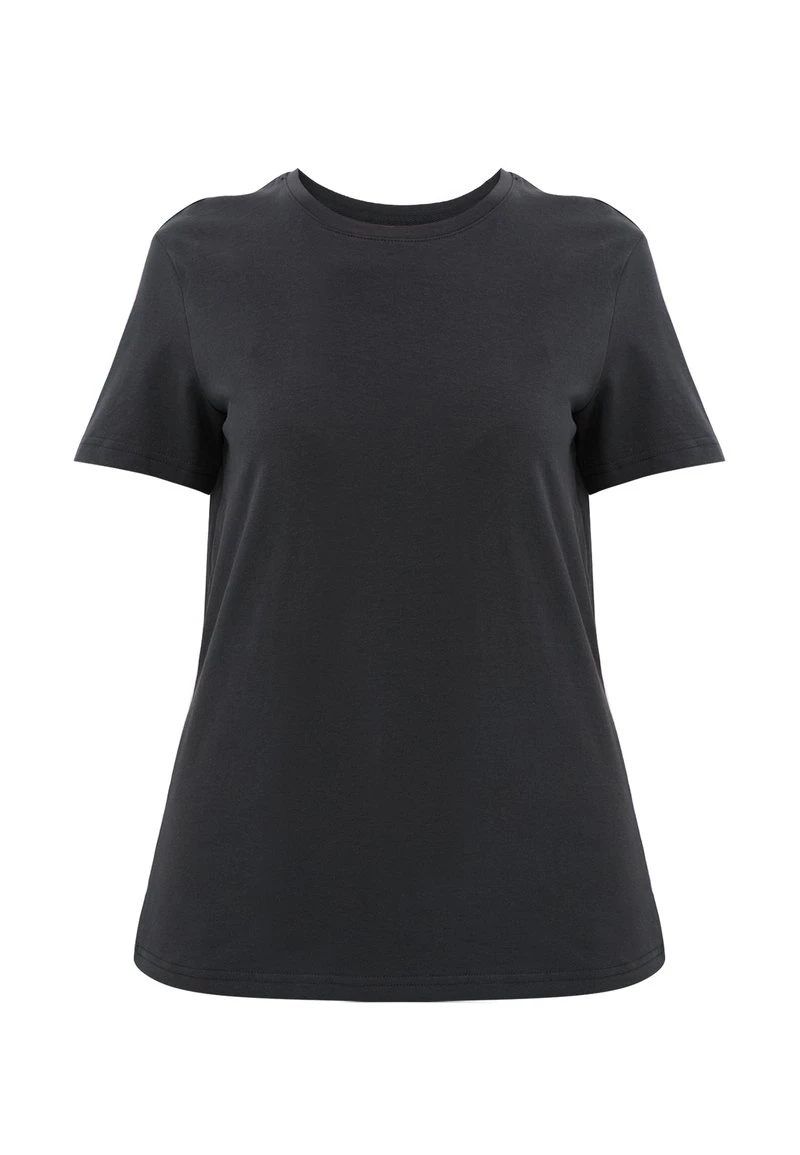 Finn Flare Damen T-Shirt Basic - Dark Grey 7 Finn Flare Damen T-Shirt Basic - Dark Grey – Bild 6