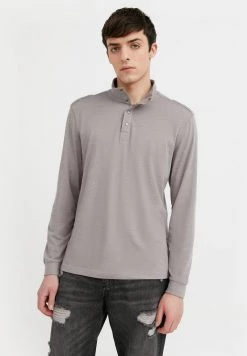 Finn Flare Herren Langarmshirt - Grey Melange